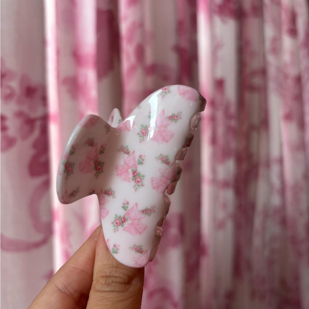 LoveShackFancy X Goody Pink Small bow Claw hair Clip